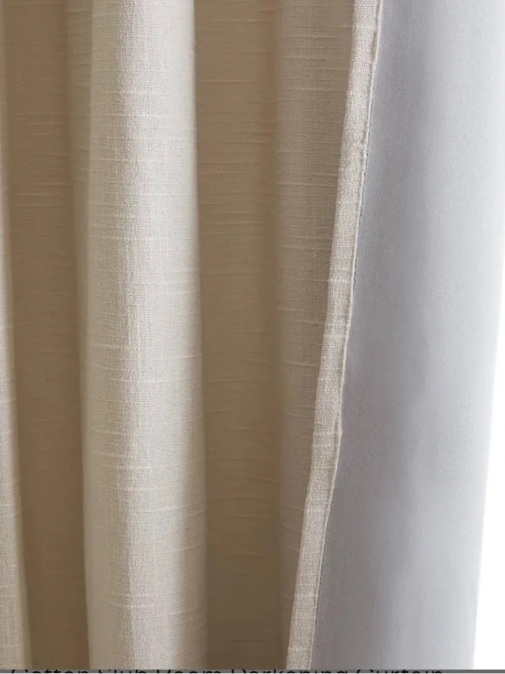 Quince Cotton Slub Room Darkening Curtain Panel in Natural 48x96 - Single Panel